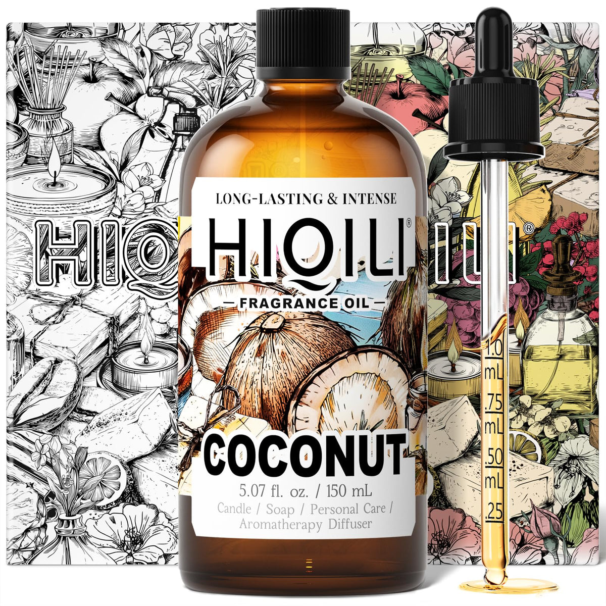 HIQILI huile parfum coco diffuseur, diffusion durable dans votre salon