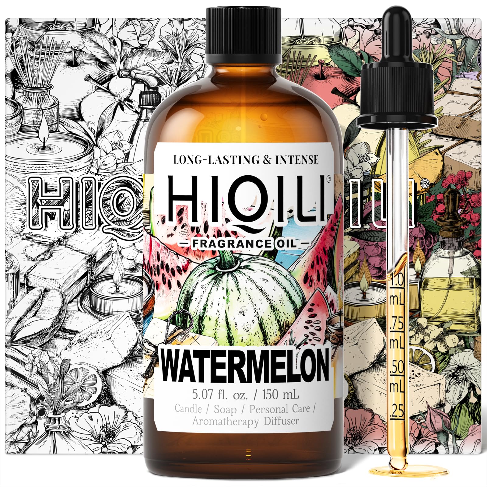 HIQILI huile parfum melon – bouteille pour verser facilement, parfum durable