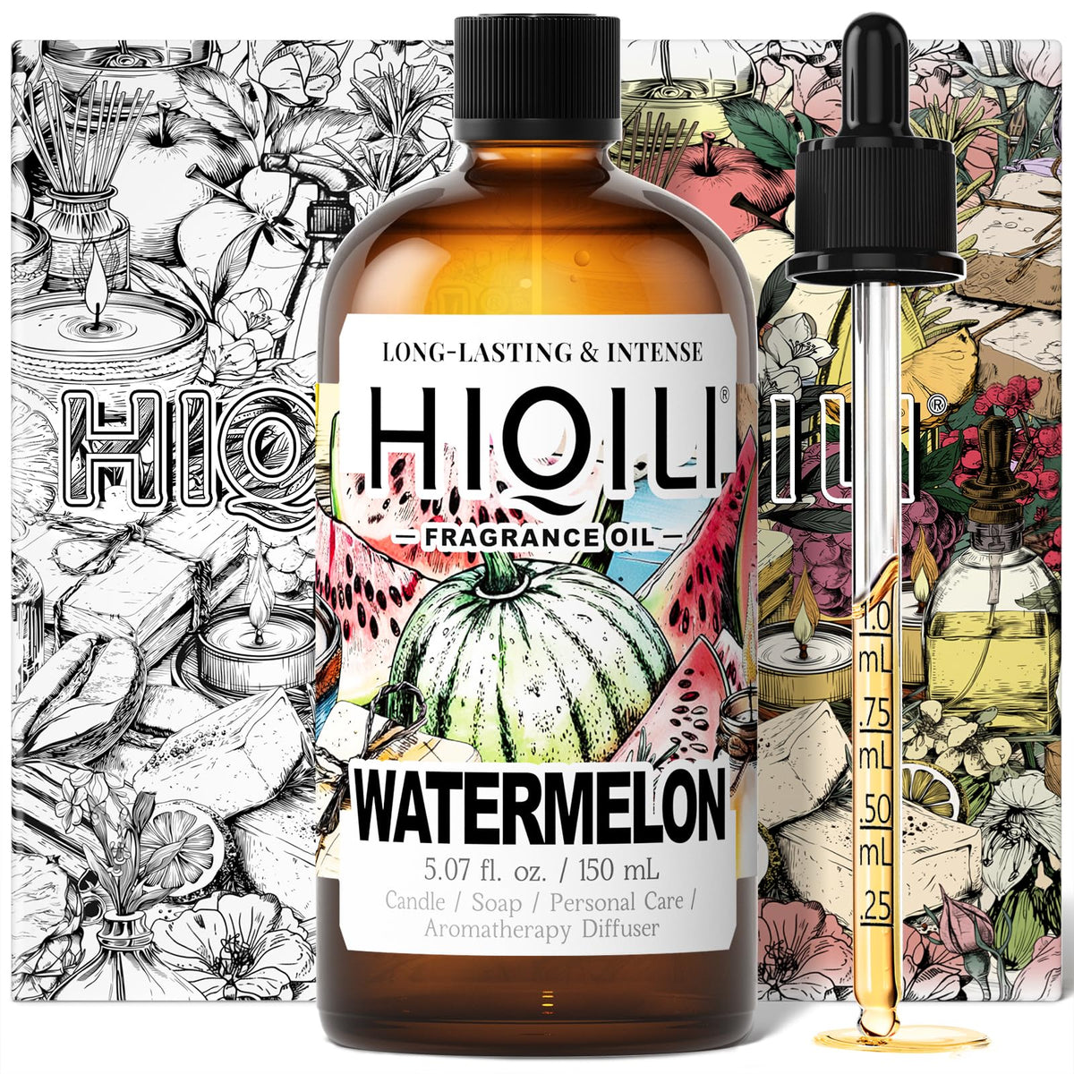 HIQILI huile parfum melon – bouteille pour verser facilement, parfum durable