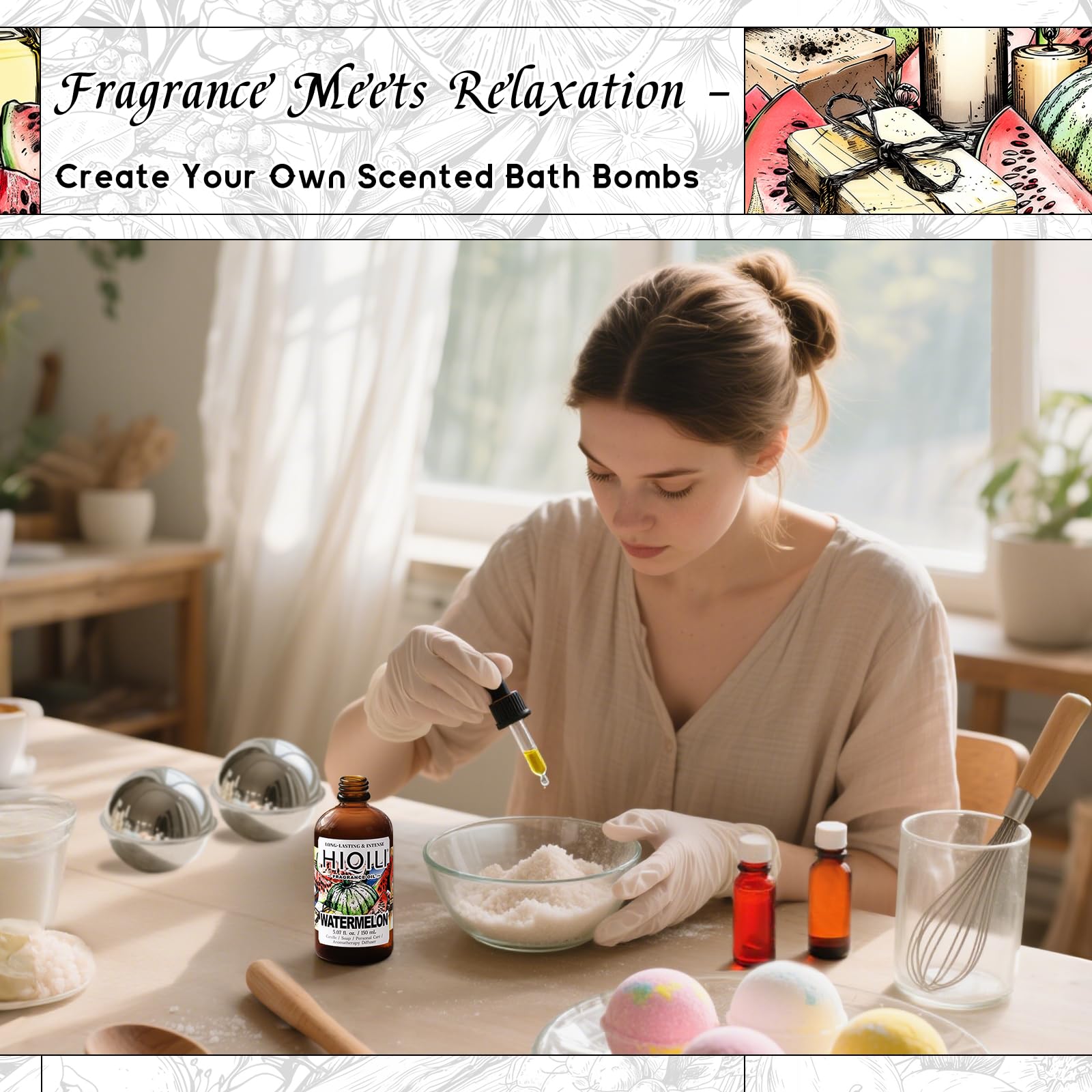 HIQILI huile parfum melon – bombes de bain parfumées maison
