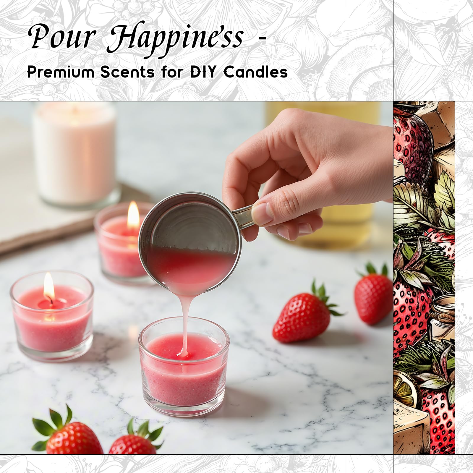 Beurre corporel HIQILI fraise, texture riche et parfum persistant