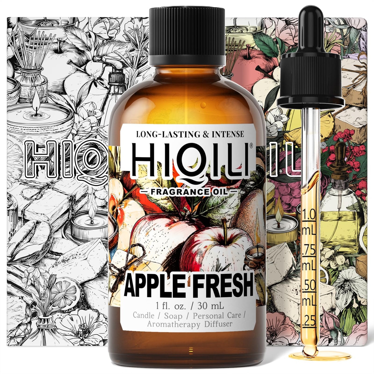 HIQILI huile parfumee pomme bouteille pour une ambiance fruitée durable