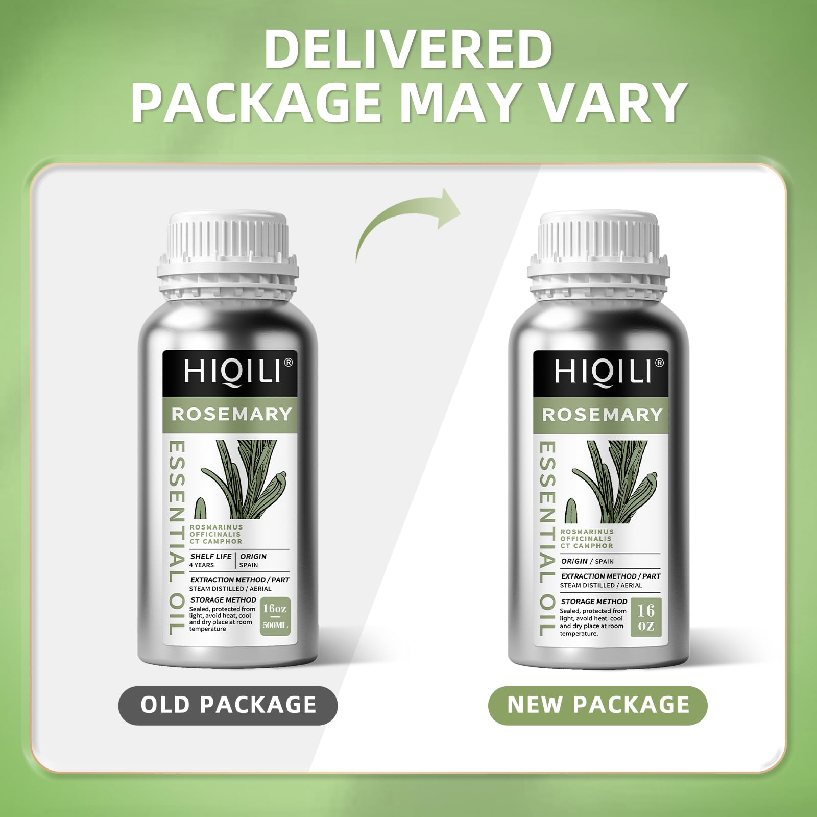 HIQILI huile romarin - emballage double bouteilles 10 ml, transport sûr et pratique