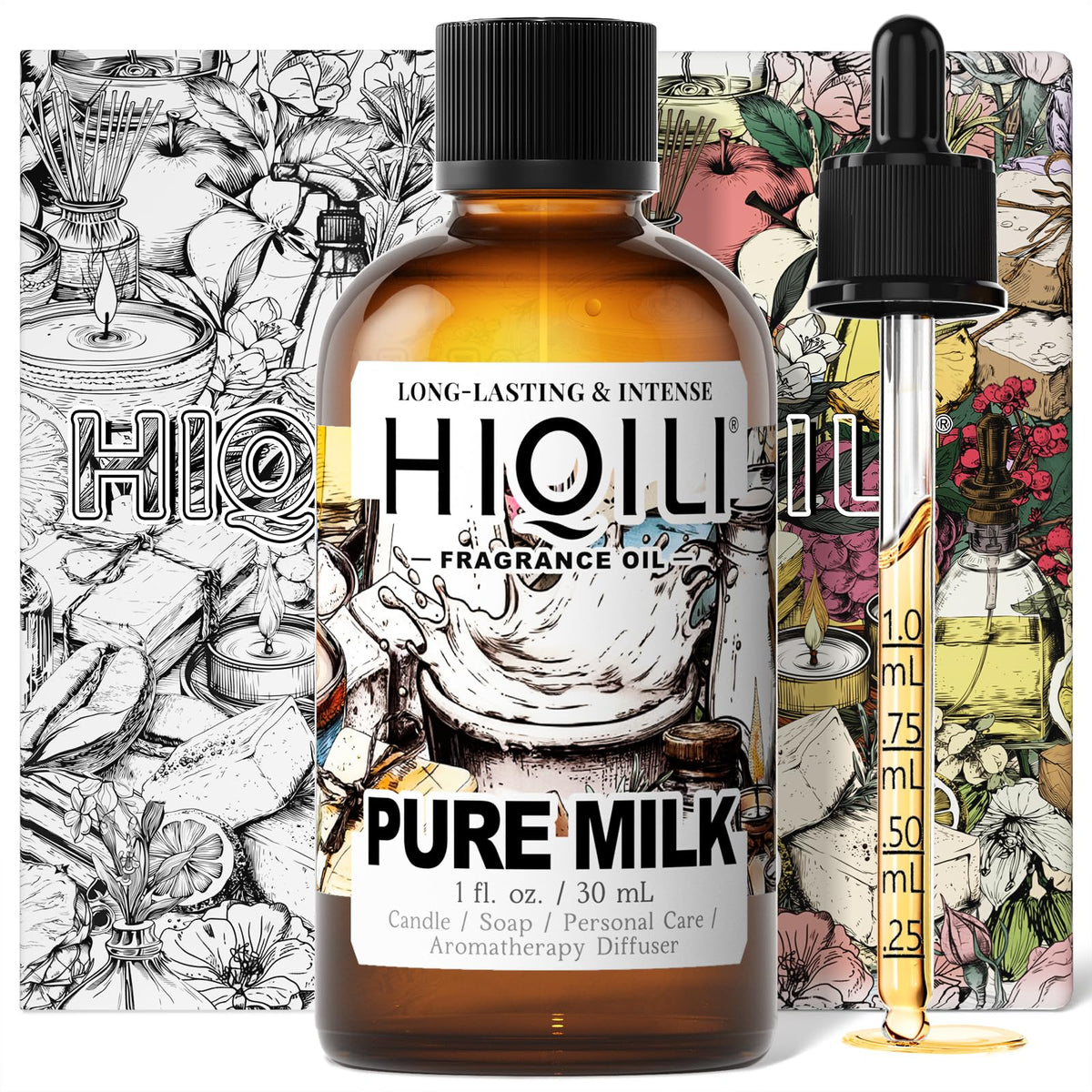 HIQILI Lait Pur Fragrance – flacon pratique, diffusion douce pour le salon.