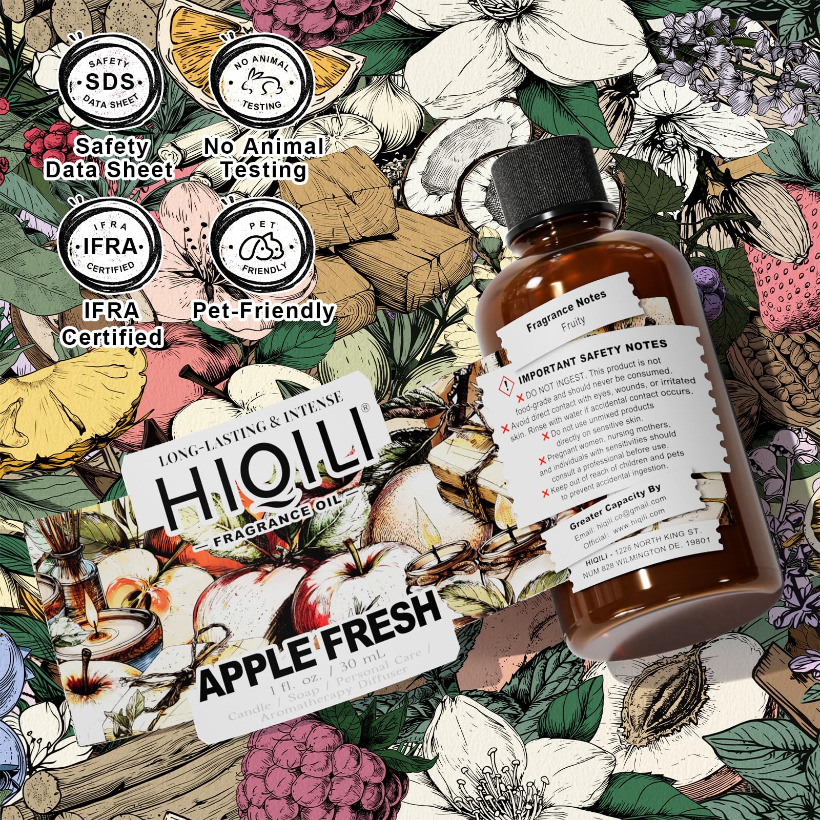 HIQILI lampe aromatique pomme ambiance apaisante et parfumée