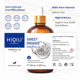 HIQILI huile orange pour soins maison: lotions et shampoings.