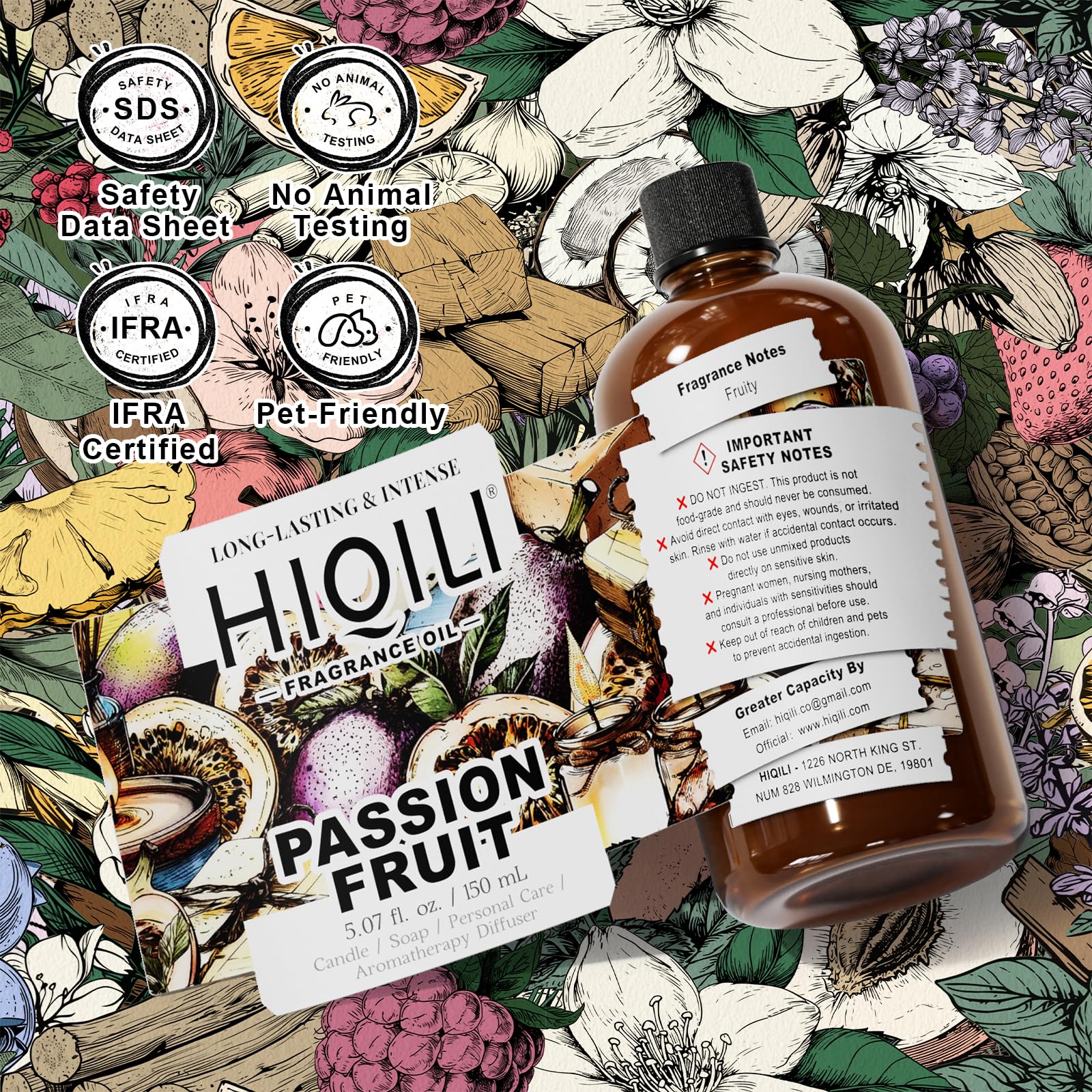 HIQILI Parfum Fruit de la Passion – bombes de bain parfumées.
