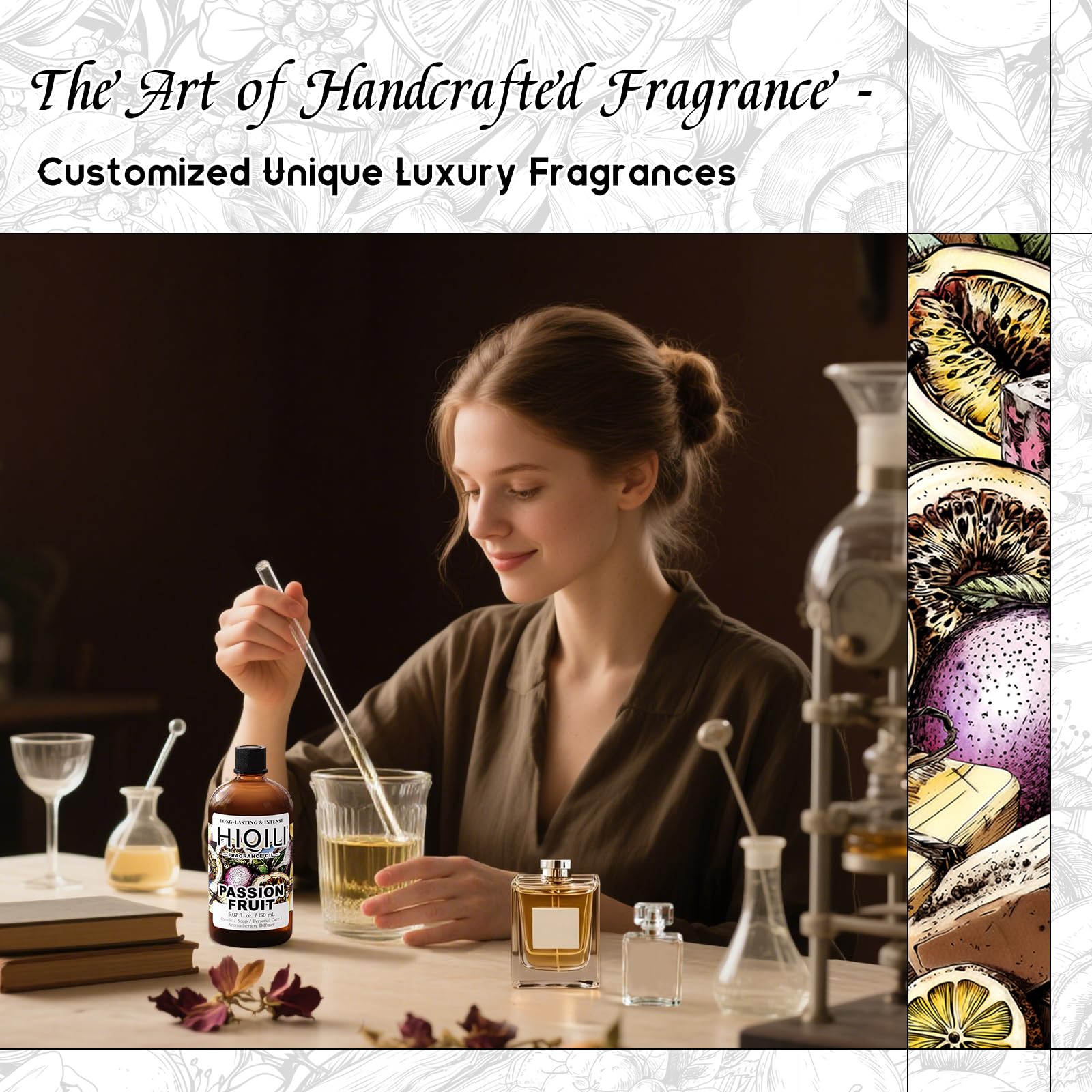 HIQILI Parfum Fruit de la Passion – ambiance douce au bureau ou à la maison.
