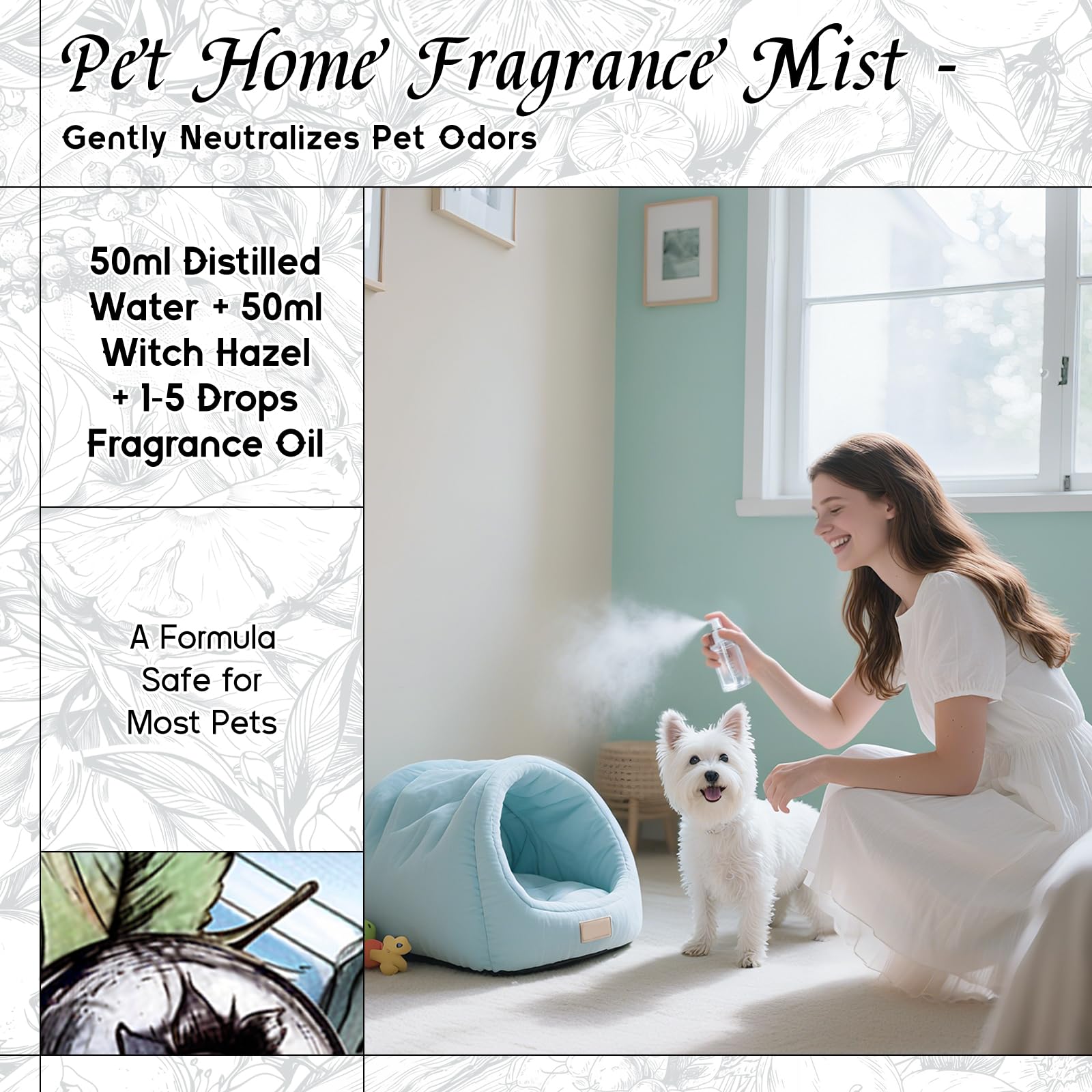 HIQILI parfum Myrtille - brume linge: parfum Myrtille pour linge frais