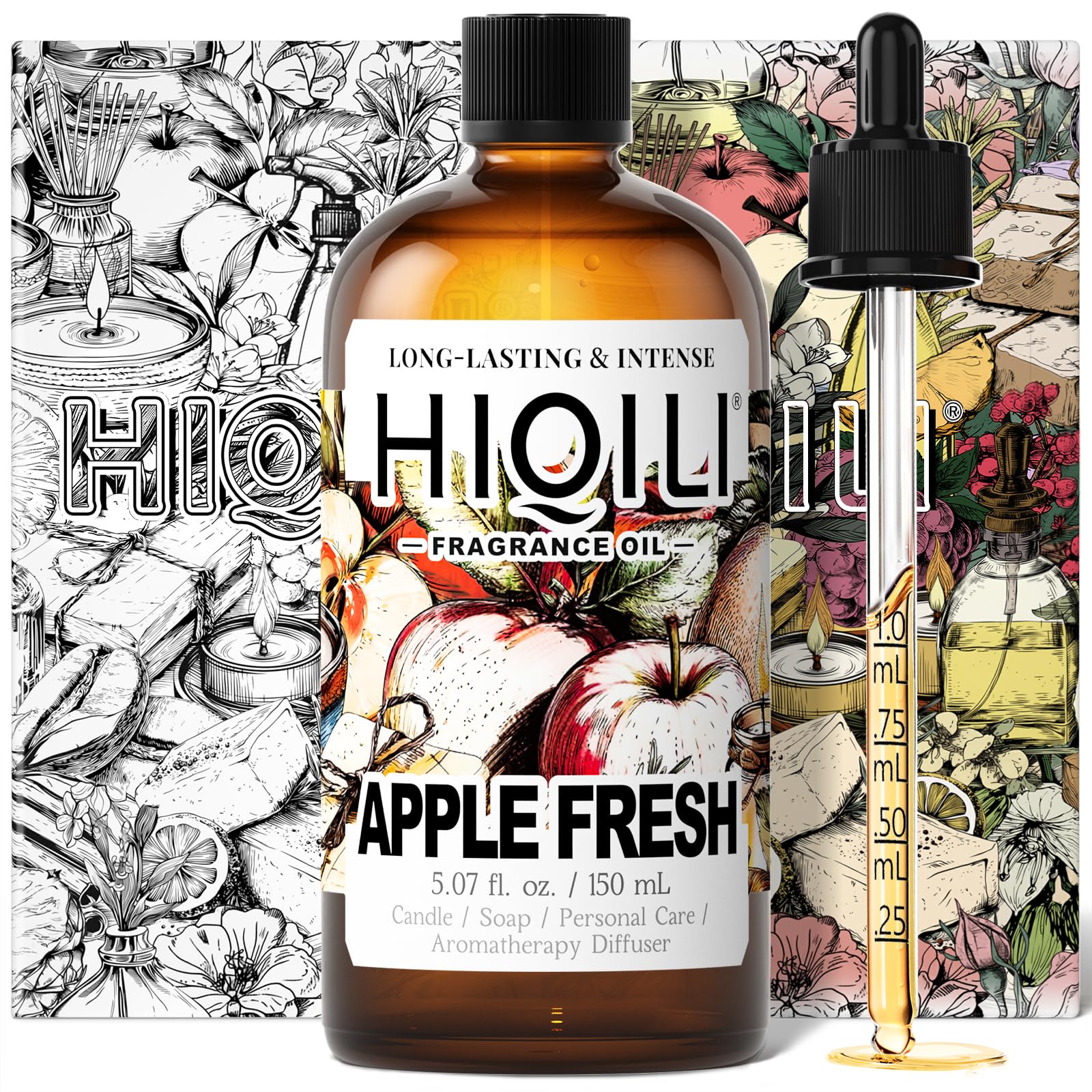 HIQILI Pomme Fraîche diffuseur maison: arôme fruité soutenu pour votre intérieur.