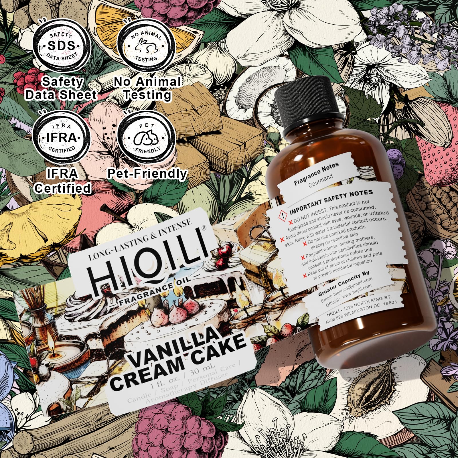 HIQILI spray anti-odeur animaux vanille crème – pratique dans les espaces partagés