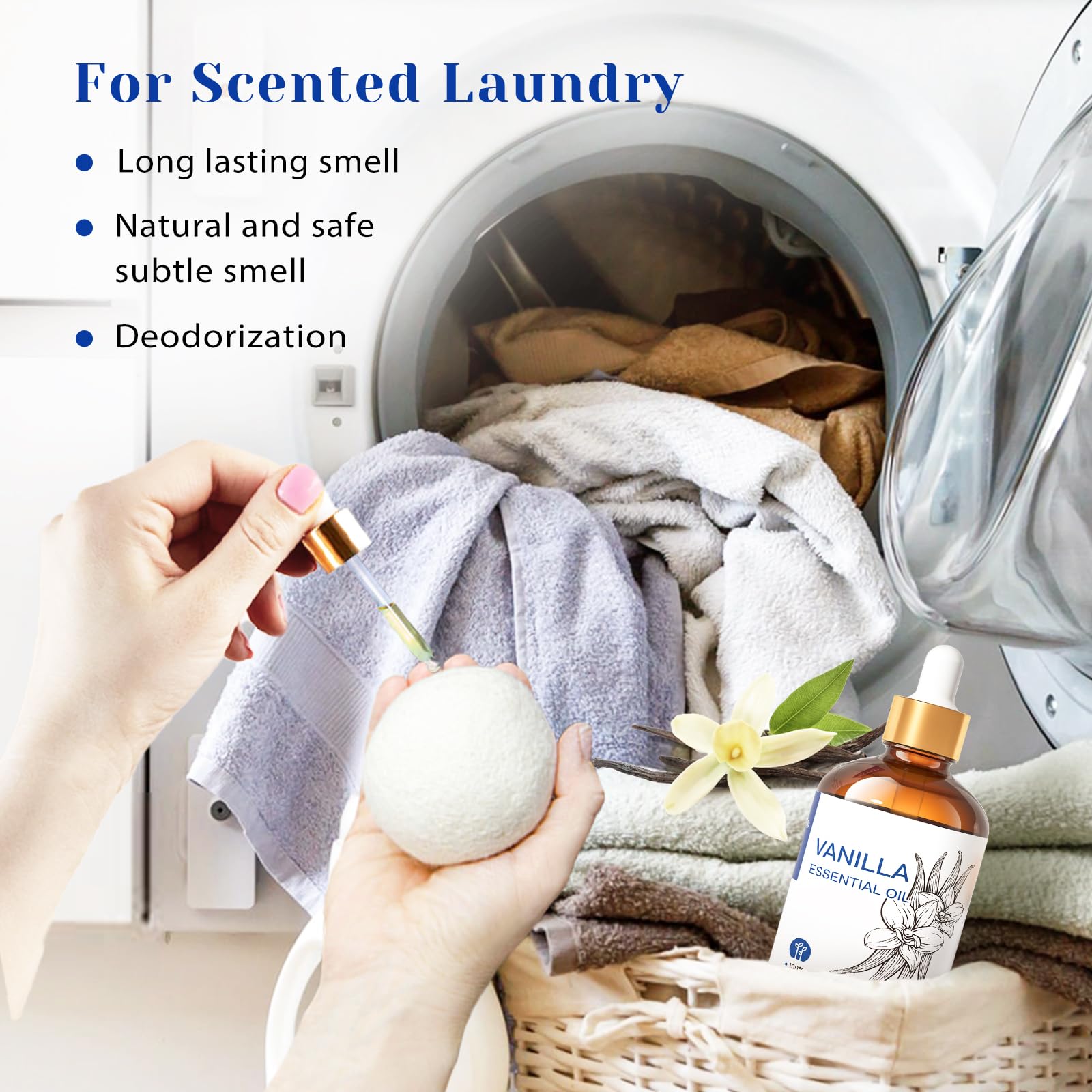 HIQILI Vanille: parfum neutre pour rafraîchir le linge.