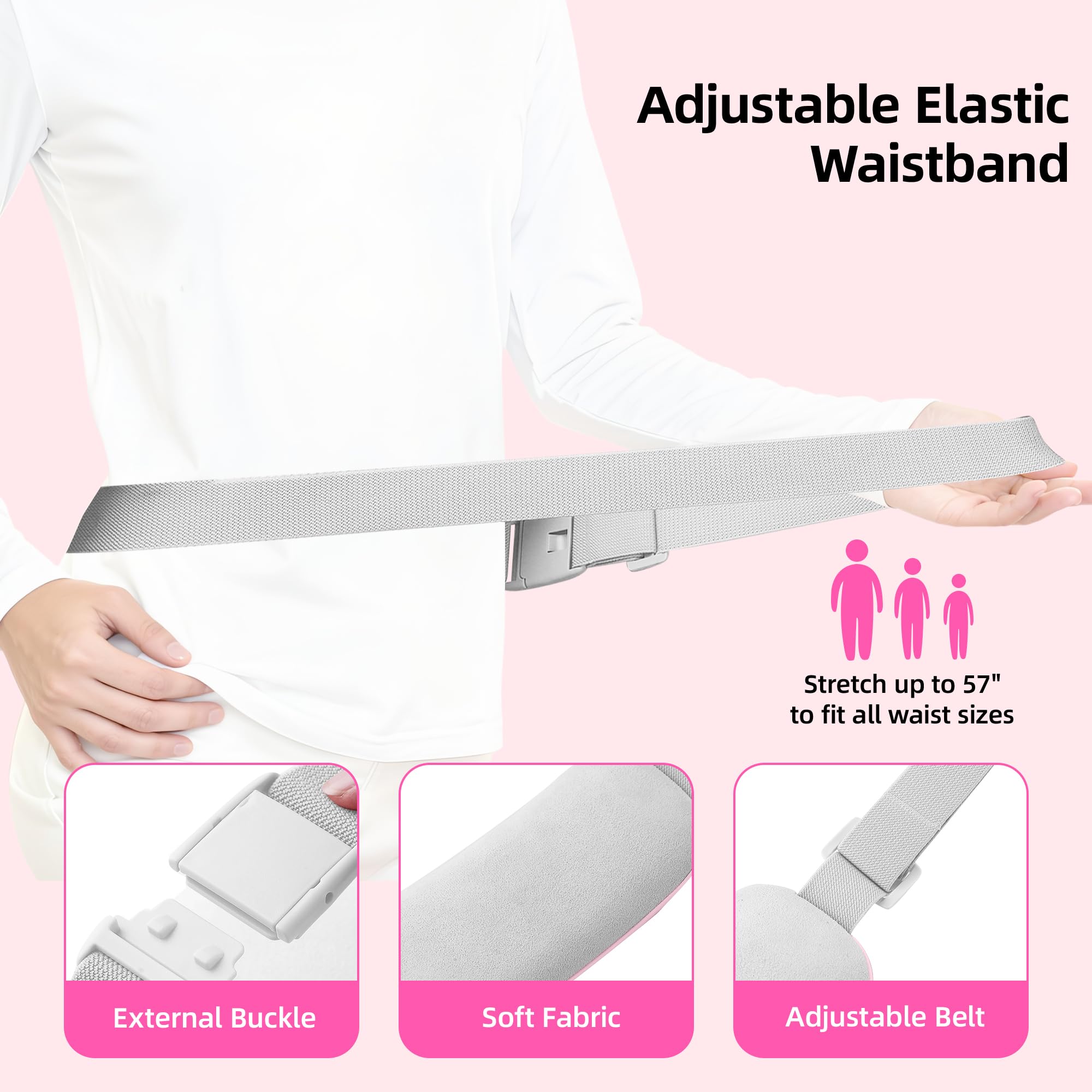 Hirane tissu doux et ceinture ajustable pour toutes les tailles.