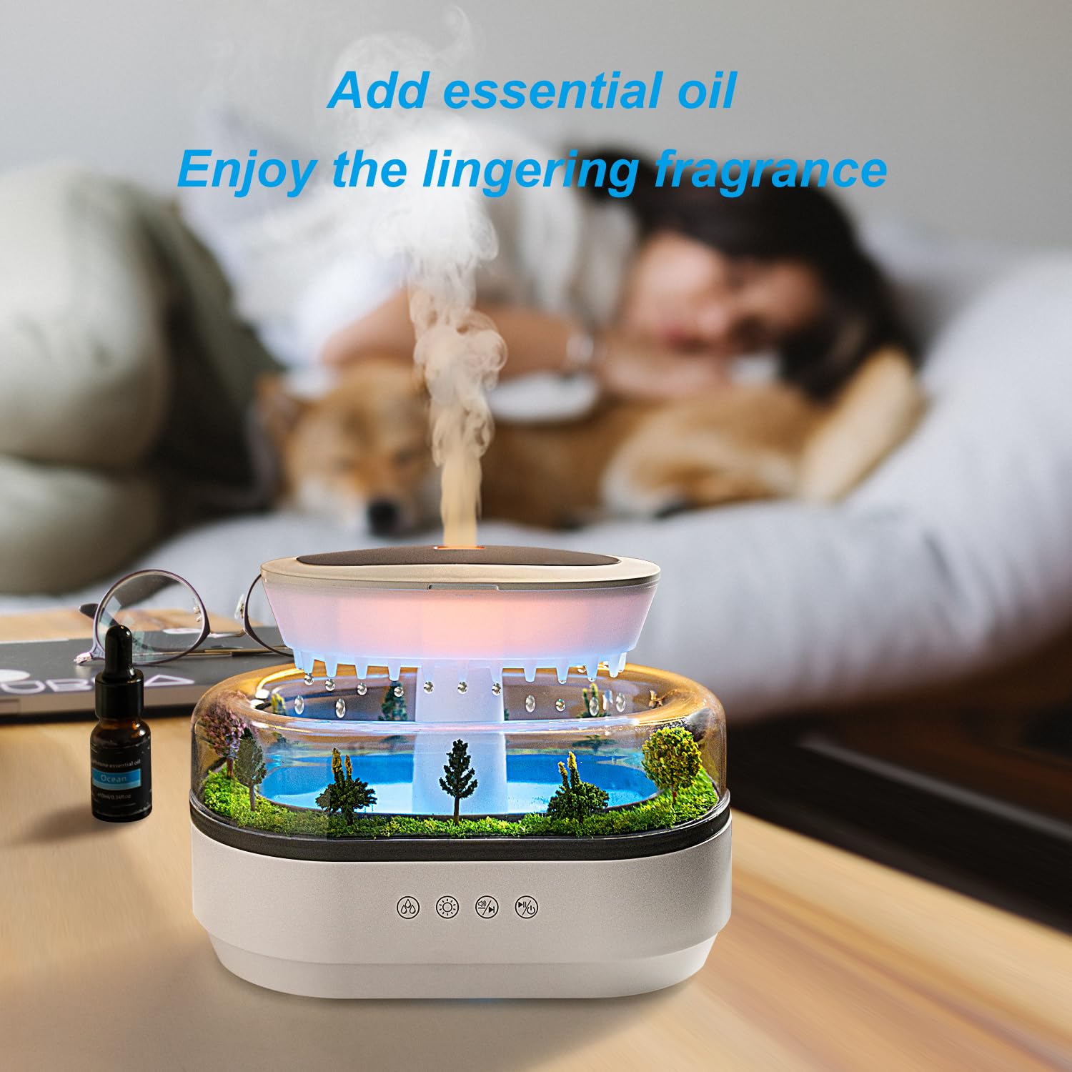 Hiroga éclairage 7 couleurs pour ambiance personnalisable.