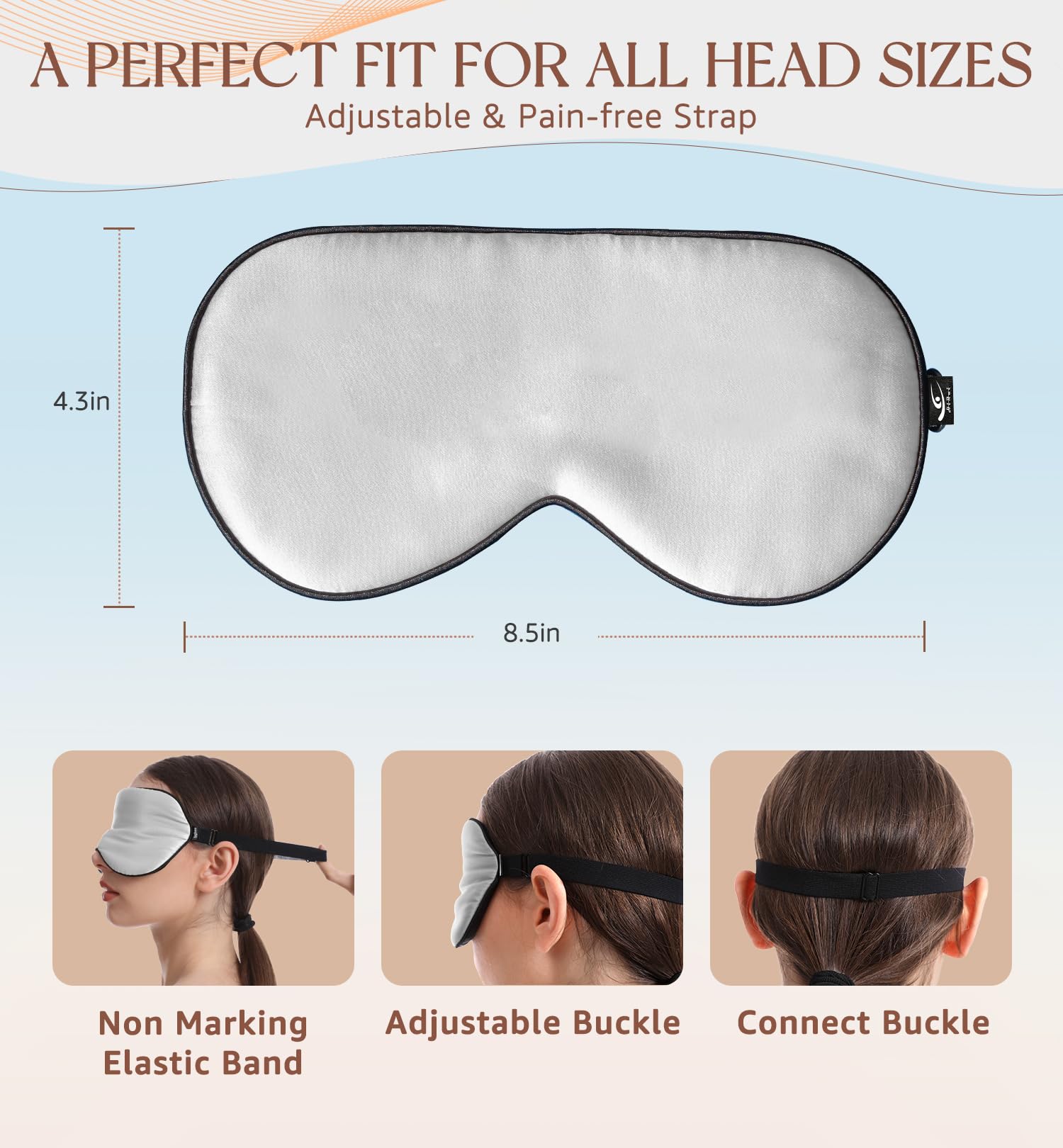 HiRui masque sommeil confort œil: design sans pression suit les contours du visage.