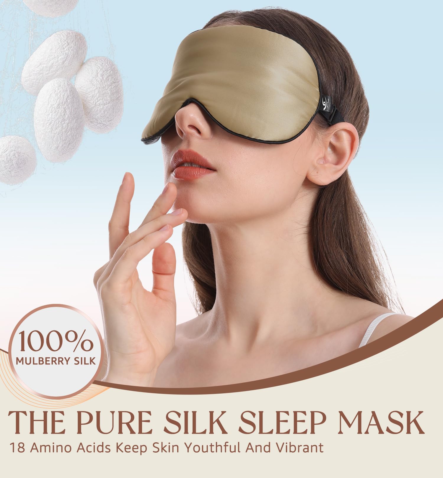 HiRui masque de sommeil design sans pression pour un confort du visage optimal