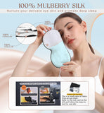 HiRui masque sommeil en soie double-face interieur, contact doux et hypoallergenique.