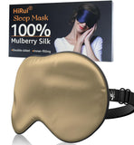 HiRui masque de sommeil en soie double-face pour une douceurluxueuse et respectueuse de la peau