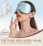 HiRui masque sommeil avec rembourrage en soie, confort et respirabilité pendant le repos.