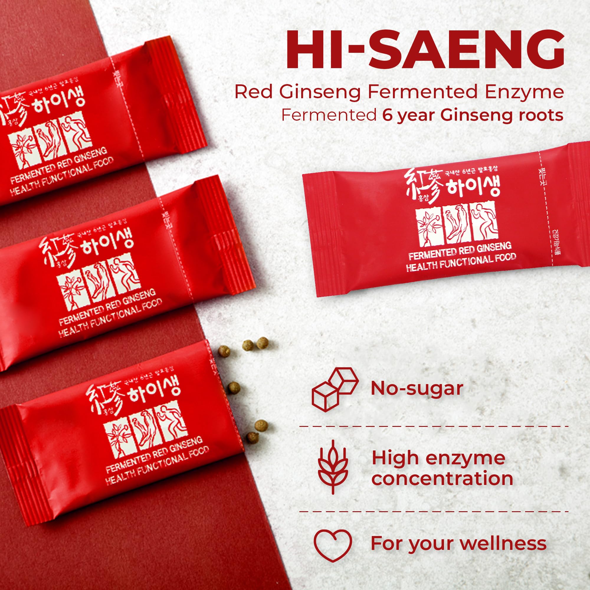HISAENG granules ultra-dissolvent dans l'eau, absorption rapide.