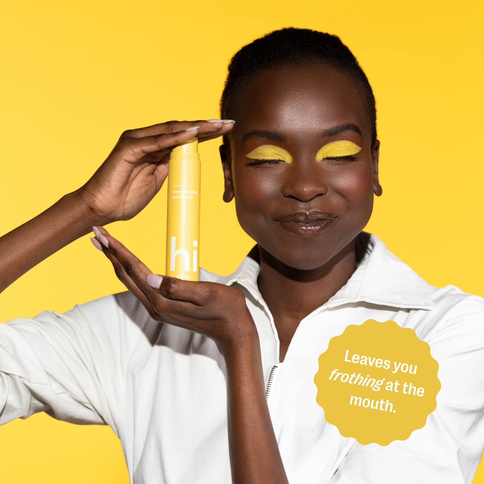 Emballage Mango Sorbet HI par Hismile, expérience premium et pratique.