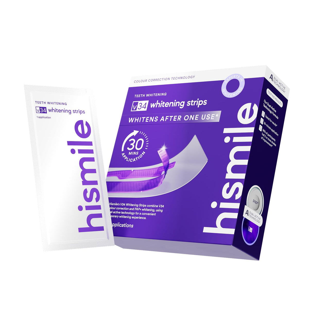 HISMILE V34 bandes blanchissantes pour un sourire plus lumineux