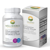 Histamine Shield Plus: bouteille de capsules pour un soutien potentiel contre les allergies.