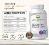 Histamine Shield Plus: emballage et étiquette évoquant une solution naturelle pour votre quotidien.