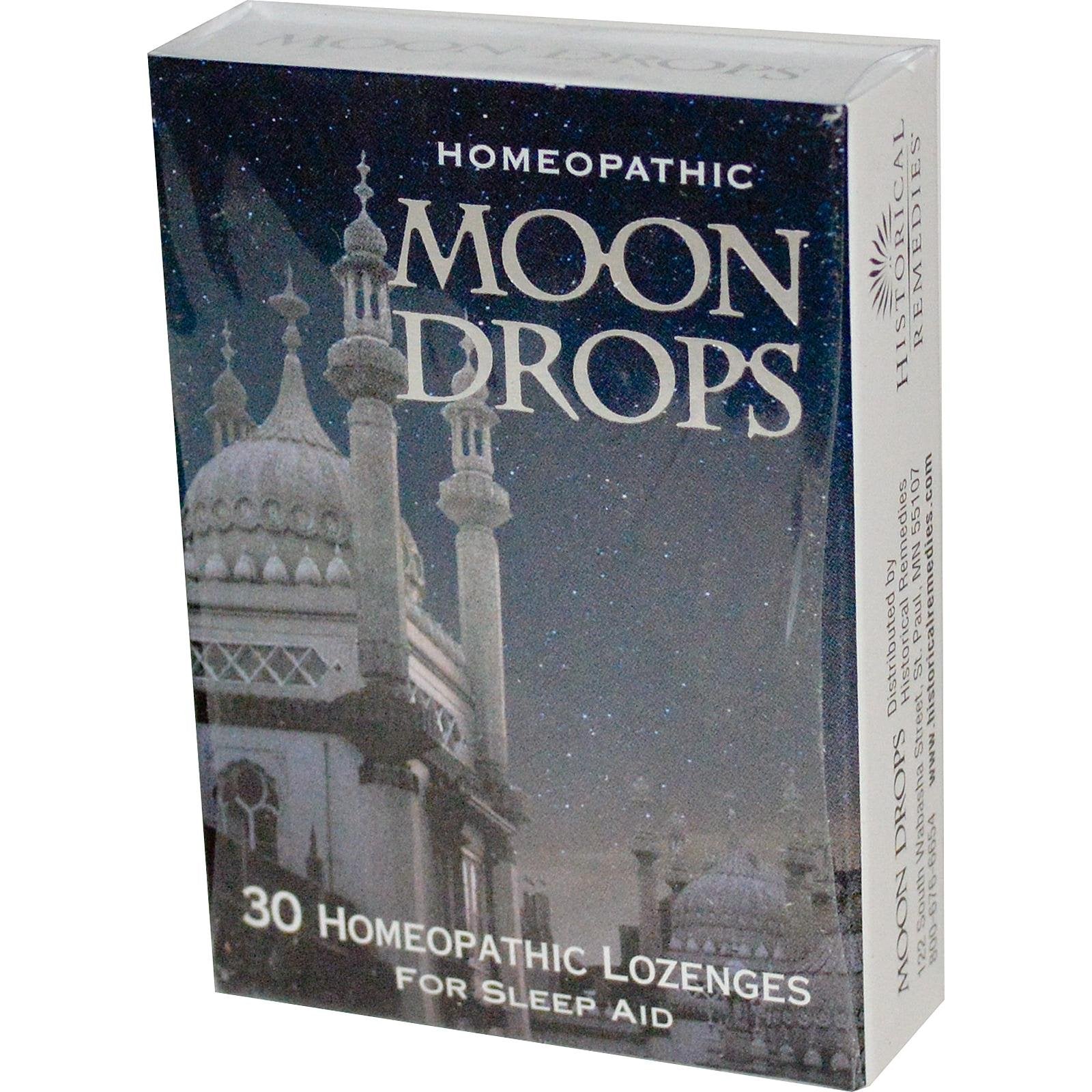 Moon Drops de Historical Remedies – boîte de 12 pastilles, soutien au calme nocturne