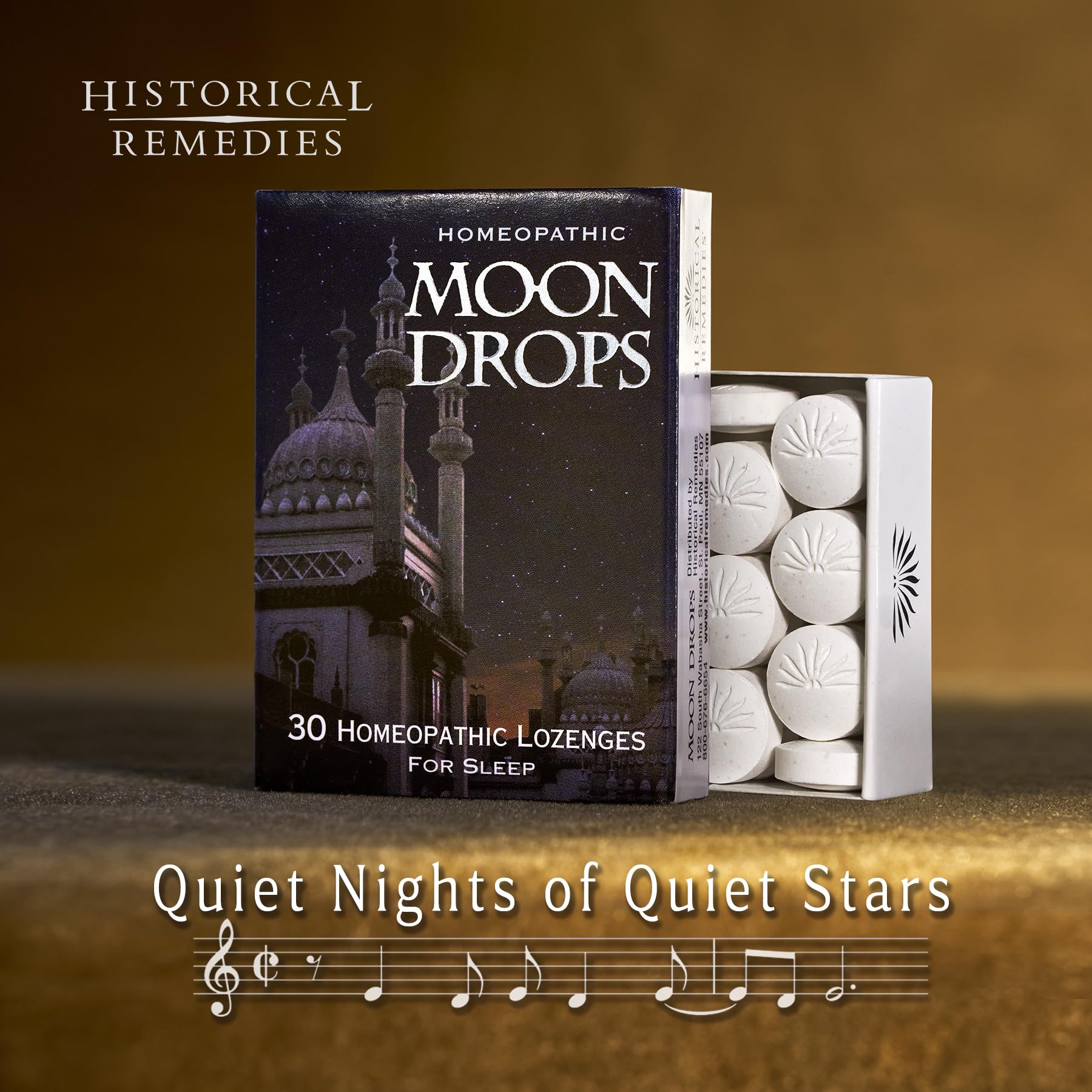 Moon Drops : pastille vanille en gros plan, senteur apaisante
