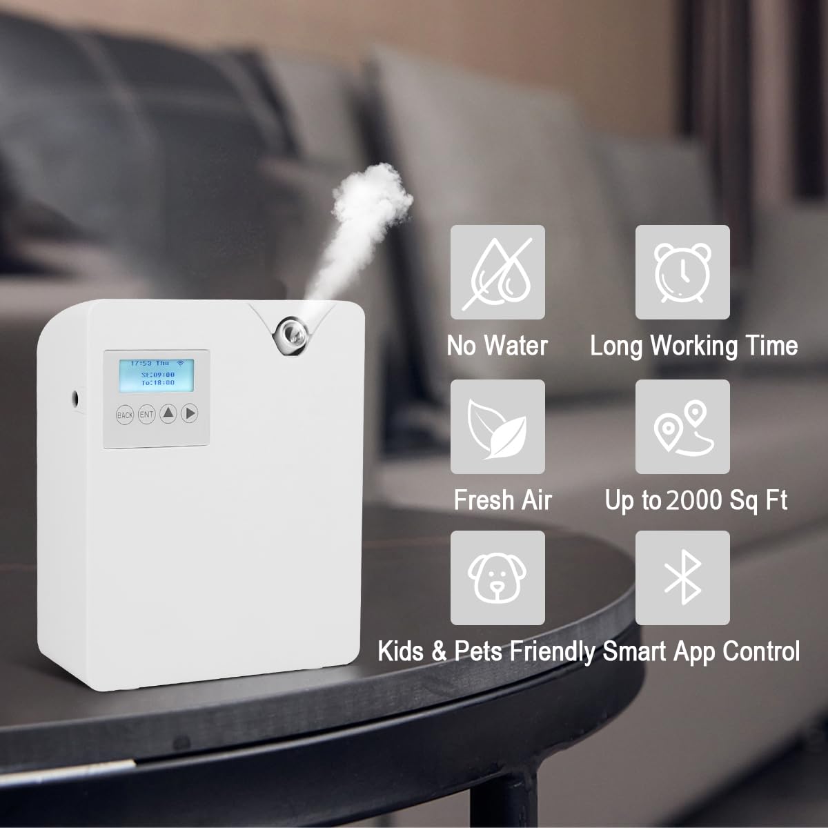 Hitish avec connectivité Bluetooth et WiFi pour contrôle sans fil.
