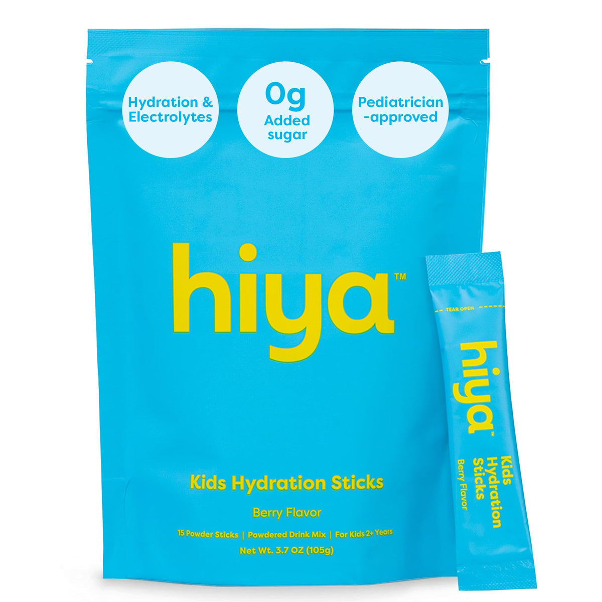 Hiya sticks framboise pour hydrater rapidement les enfants.