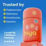 Hiya Iron+ autocollants inclus pour encourager une routine quotidienne.