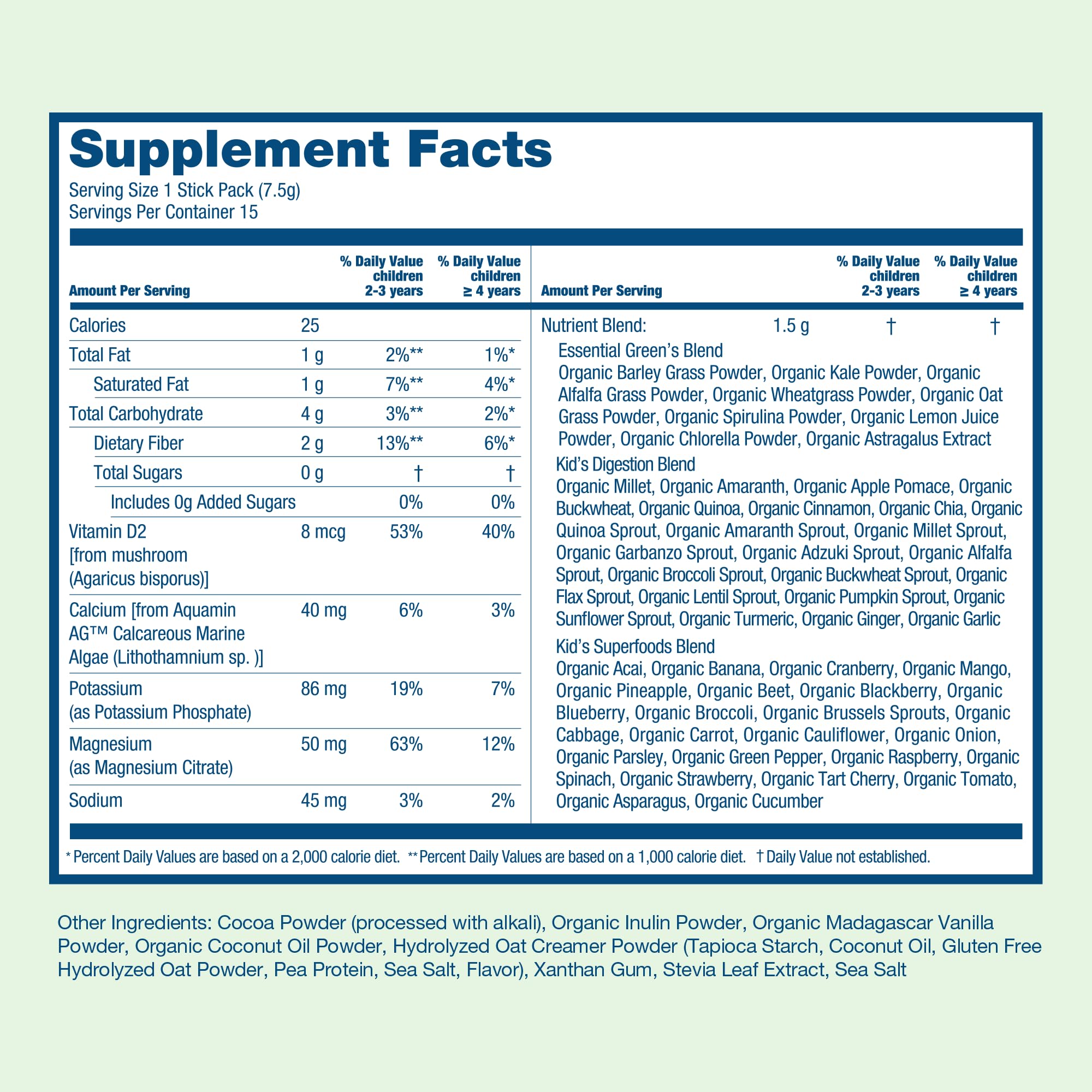 HIYA Kids Greens Kale Brocoli Antioxydants : antioxydants naturels pour les enfants actifs