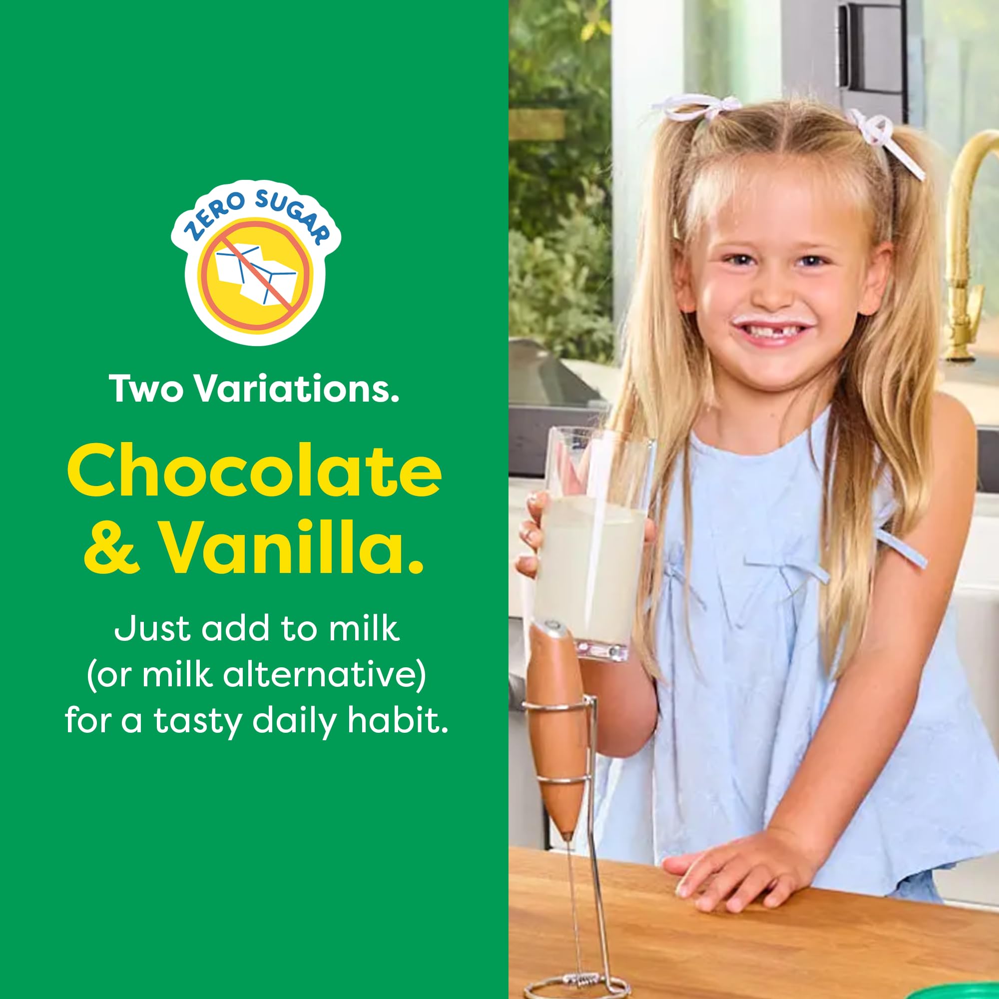 HIYA Kids Greens Stick vanille – conçu pour les enfants dès 2 ans et plus.