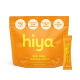 Hiya Kids Immunité bâtonnet emballage, pratique pour les repas des enfants sans sucre ajouté.