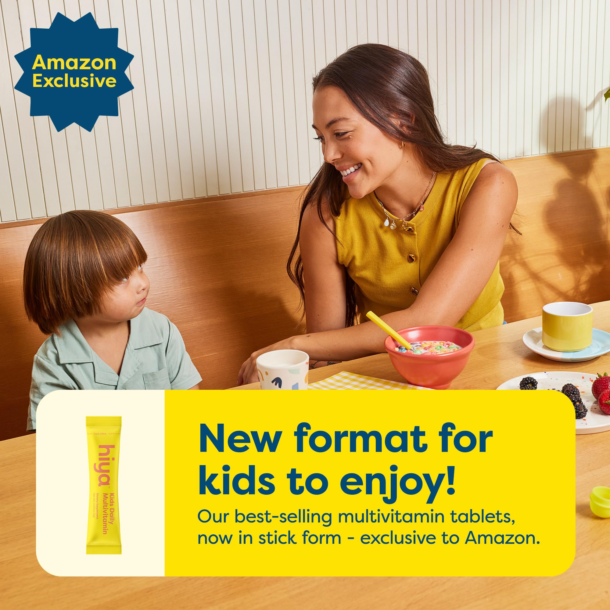 Hiya Kids Multivitamine sachet pour langue, utilisation facile pour les tout-petits