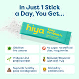 Hiya Kids Probiotic : batonnet ouverture facile pour dosage rapide.