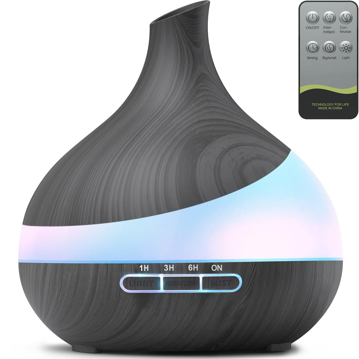 Diffuseur HJTHJT 500ml avec télécommande, idéal pour aromathérapie à domicile