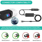 HKY adaptateur 65 W pour AirCurve 11 VAuto, alimentation sécurisée en route.