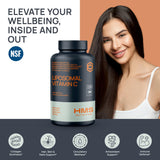 Gélules HMS Nutrition liposomale 1600 mg en perspective, utilisation quotidienne possible