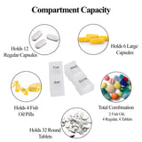 HNYG Pochette-pilules-transparente-avec-etiquettes: lecture facile des dosages.