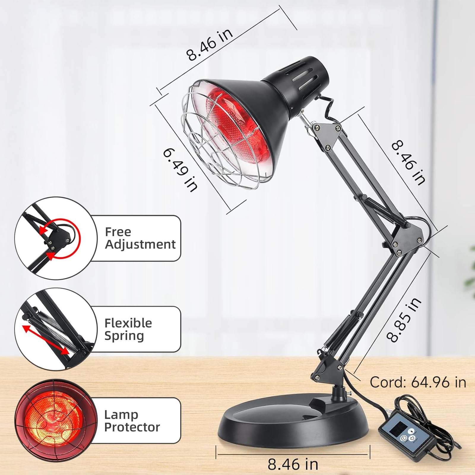 Hoakya lampe infrarouge favorise un sommeil plus paisible grâce à la chaleur.