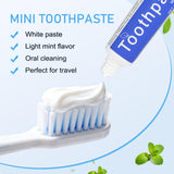 HOIQIRY dentifrice miniature menthe, lot de 50 tubes utile pour accueils et groupes.