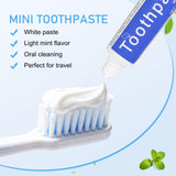 HOIQIRY dentifrice mini jetable 0,28 oz — format idéal pour le camping.