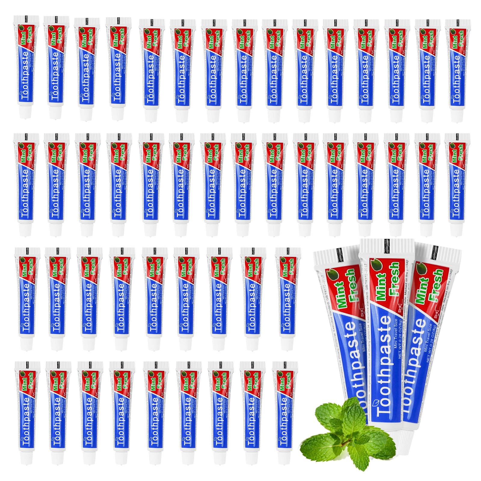 HOIQIRY dentifrice miniature de voyage menthe, emballage individuel pour hôtels et voyages.