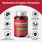 HojaSana Berberine-bouteille: 60capsules pour une utilisation mensuelle.
