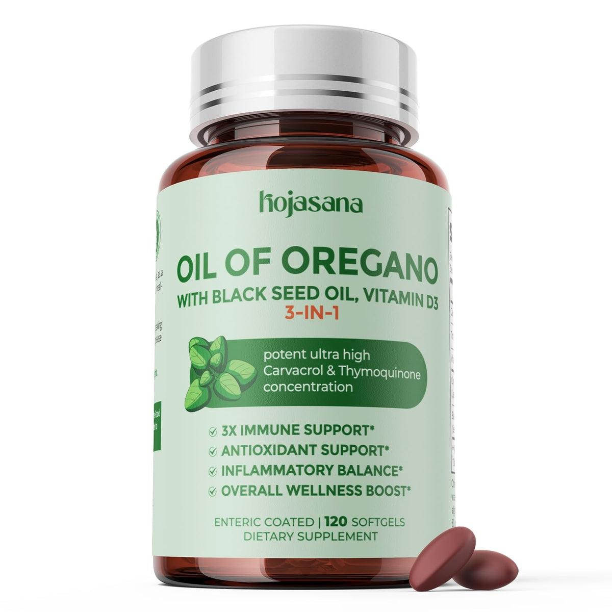 HojaSana huile origan bouteille – soutien potentiel du bien-être quotidien.