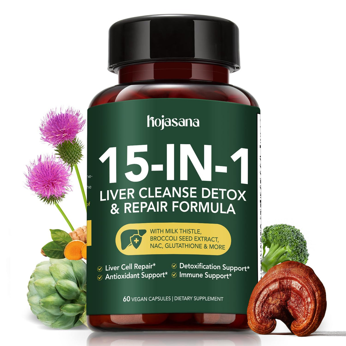 HojaSana support hépatique – capsules pour soutenir le foie au quotidien.