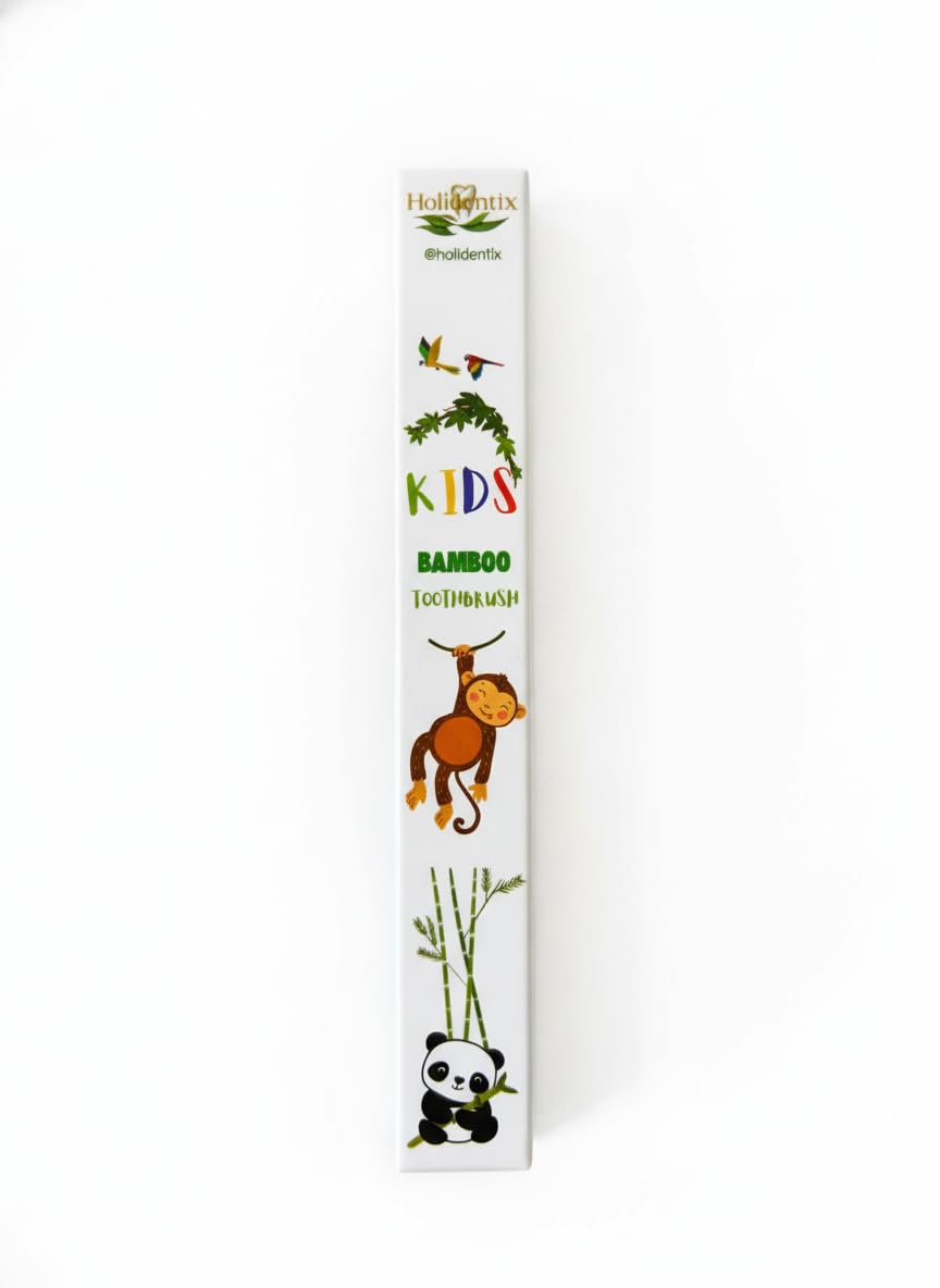 Holidentix brosse enfant poils sanglier naturels, nettoyage doux et respectueux des dents